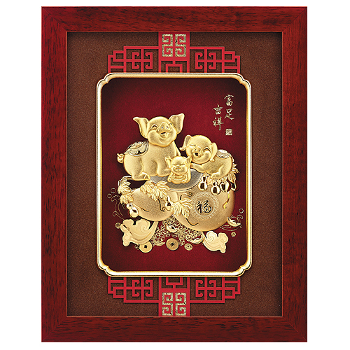 《聖宏》立體金箔畫-生肖系列(富足吉祥)
