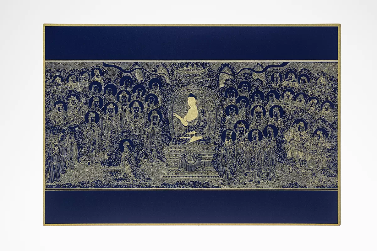 《僧伽林文化》故宮百年紀念描金佛卡系列01-釋迦牟尼佛靈山說法