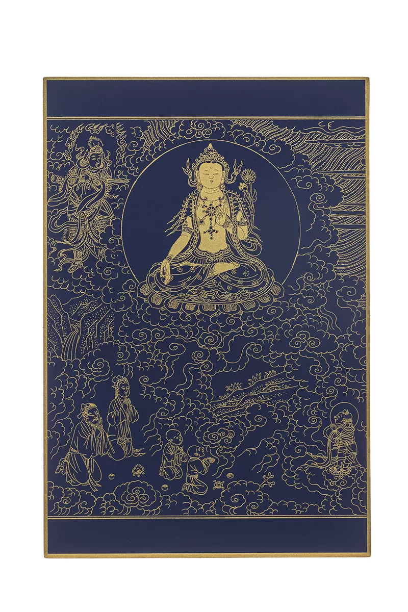 《僧伽林文化》故宮百年紀念描金佛卡系列09-觀音送子得滿所願