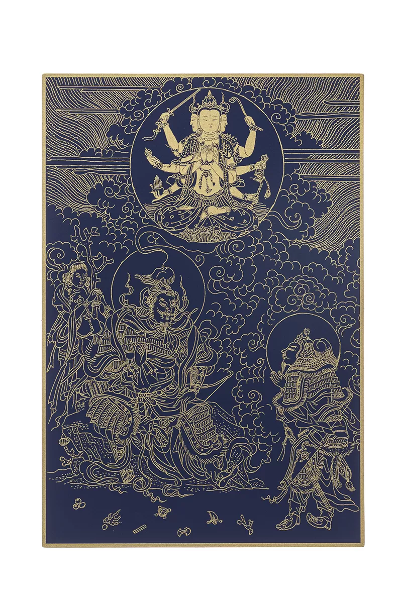 《僧伽林文化》故宮百年紀念描金佛卡系列17-觀音現天大將軍身說法