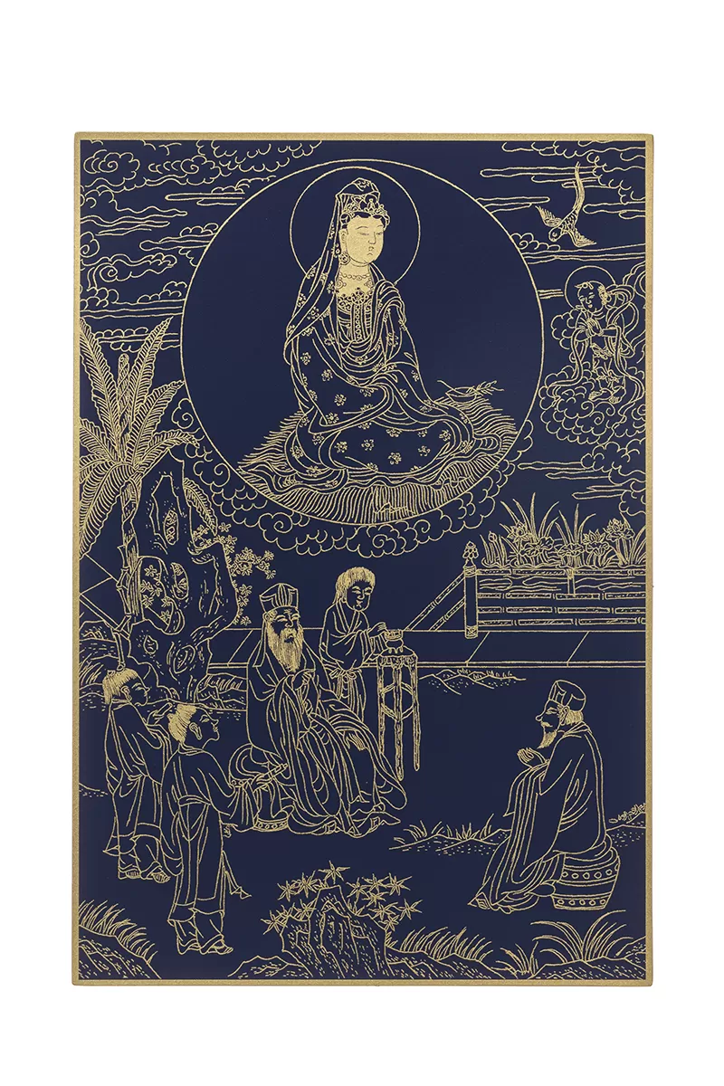 《僧伽林文化》故宮百年紀念描金佛卡系列20-觀音現長者身說法