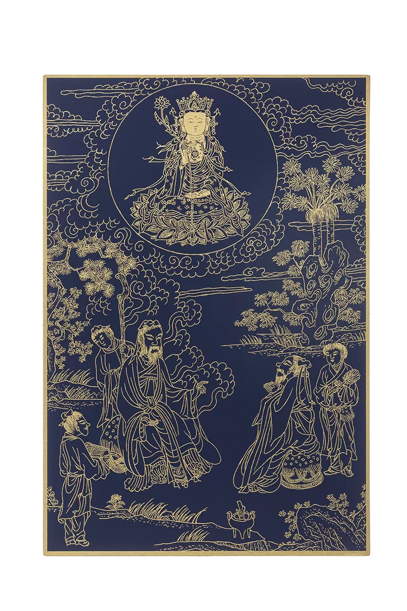 《僧伽林文化》故宮百年紀念描金佛卡系列21-觀音現居士身說法