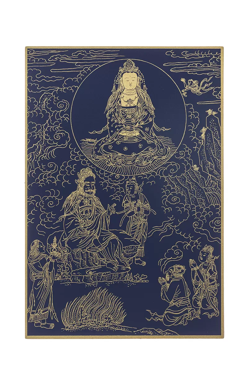 《僧伽林文化》故宮百年紀念描金佛卡系列23-觀音現婆羅門身說法