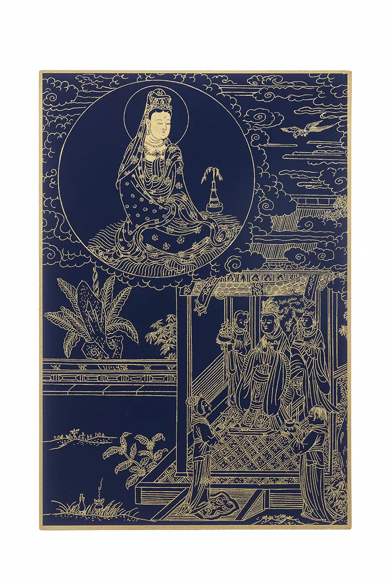 《僧伽林文化》故宮百年紀念描金佛卡系列25-觀音現長者、居士、宰官、婆羅門婦女身說法