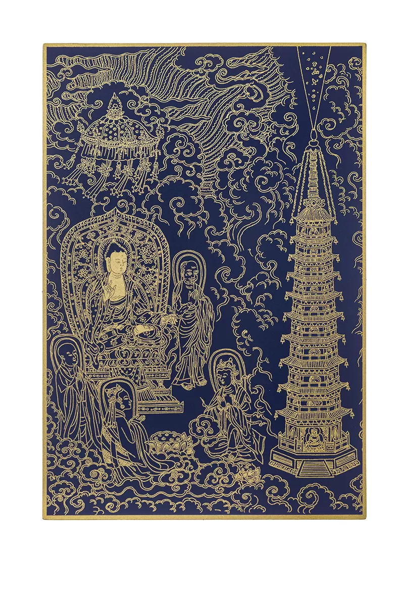 《僧伽林文化》故宮百年紀念描金佛卡系列29-奉獻瓔珞以為供養