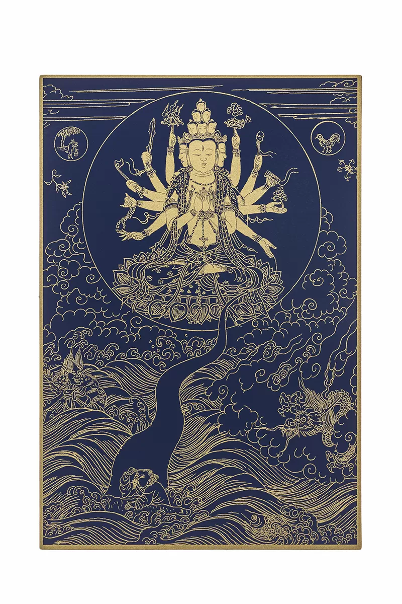 《僧伽林文化》故宮百年紀念描金佛卡系列31-觀音救海難