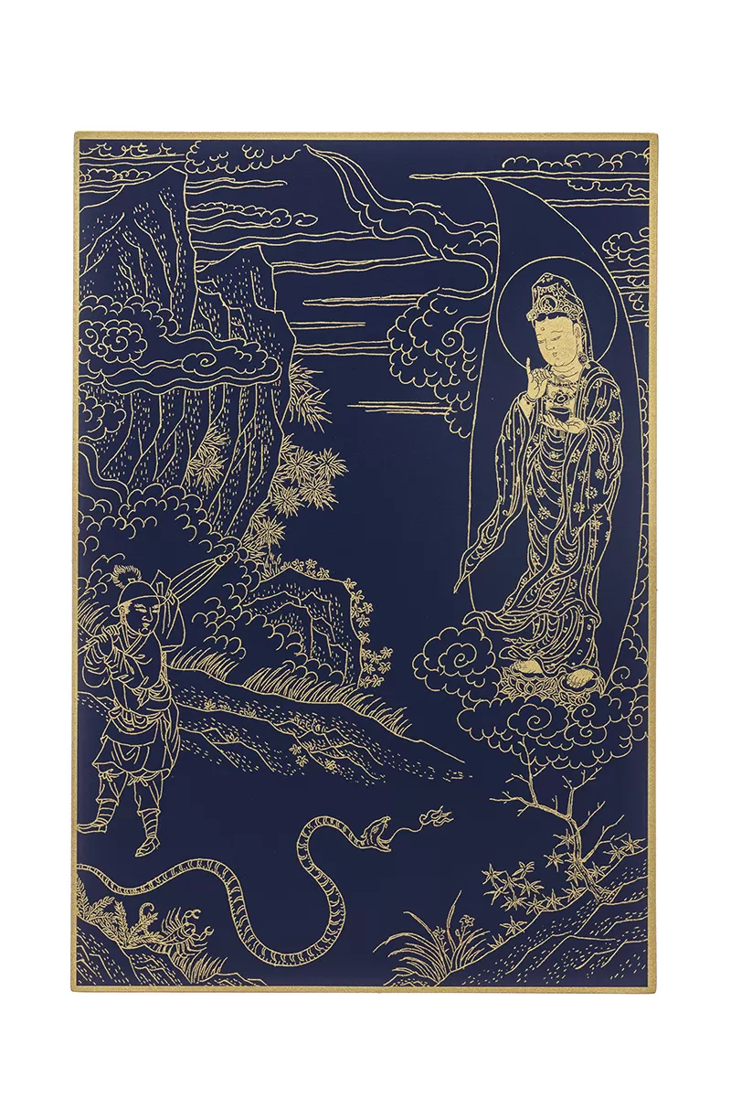 《僧伽林文化》故宮百年紀念描金佛卡系列40-觀音救毒虫難
