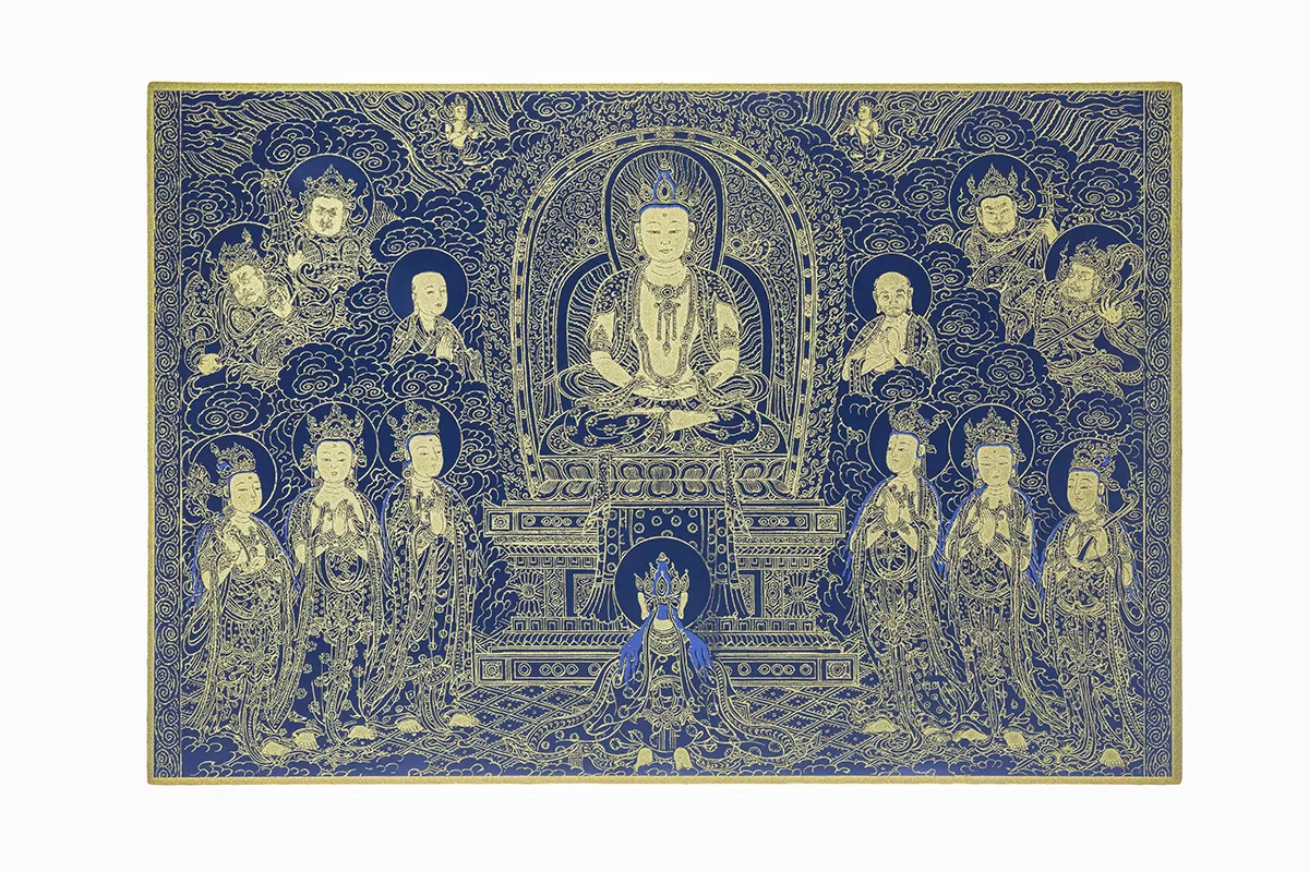 《僧伽林文化》故宮百年紀念描金佛卡系列53-心經佛說法圖