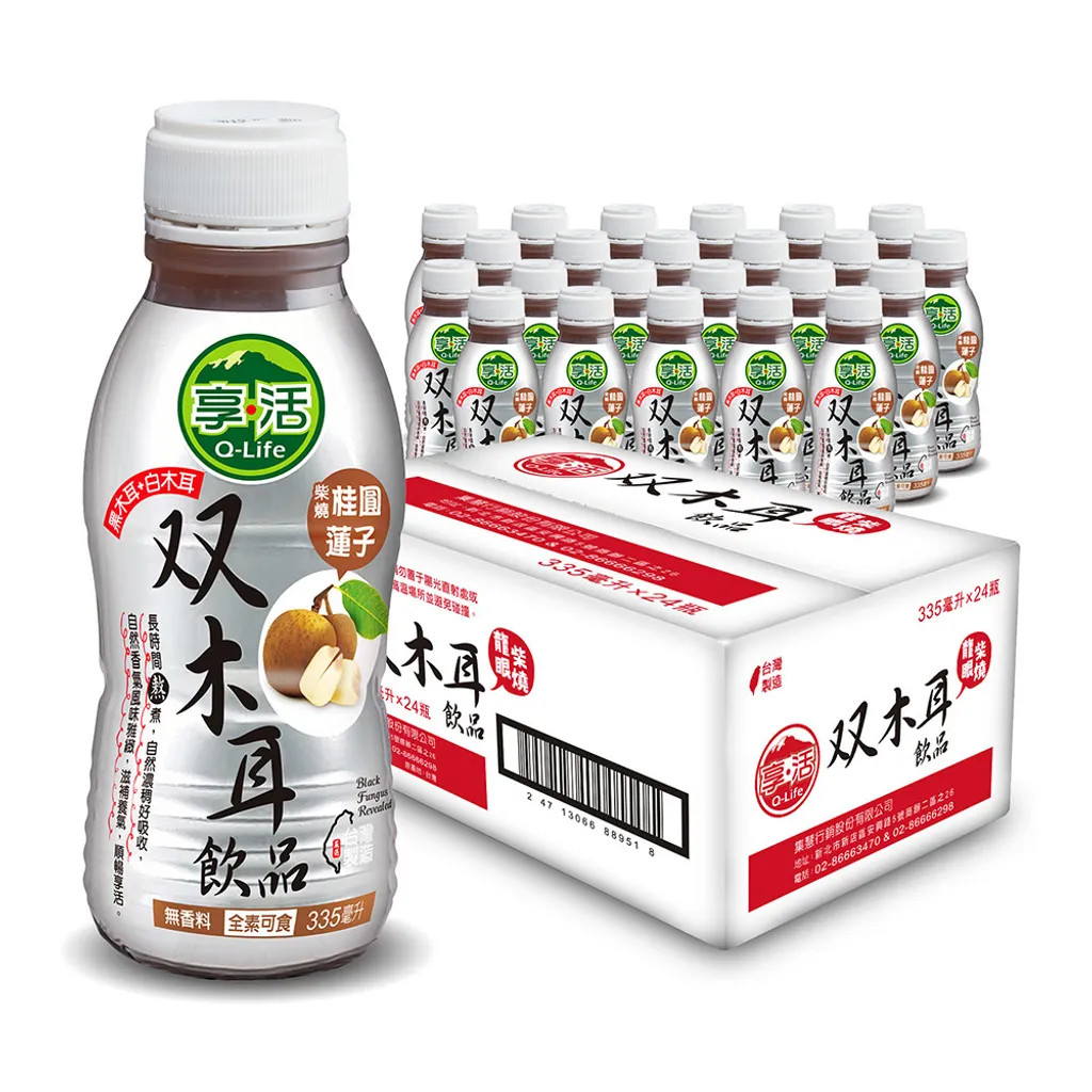 《Q-Life享活》柴燒龍眼双木耳飲(350mlX24瓶/箱)