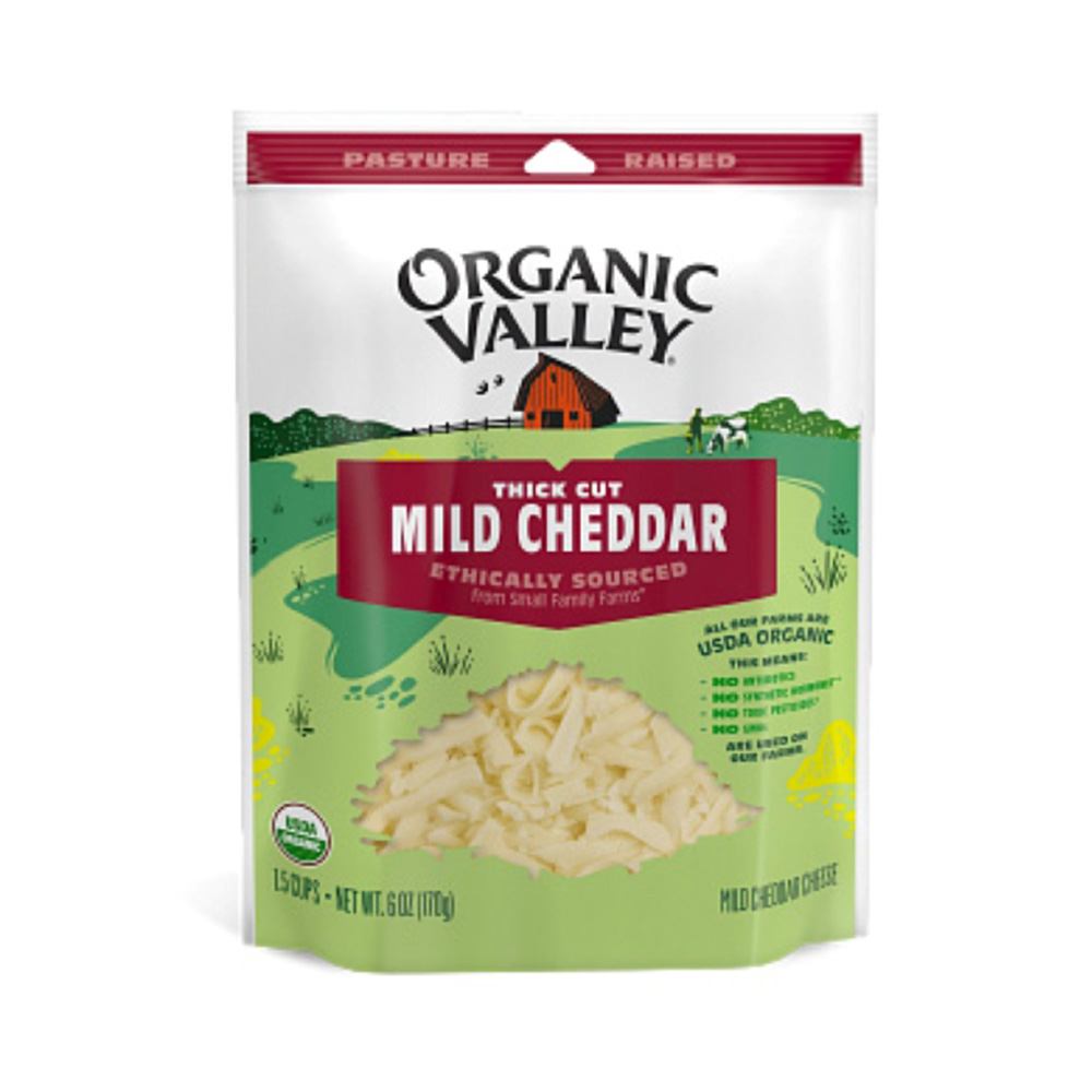 《布緯》Organic valley有機淡味切達乾酪絲