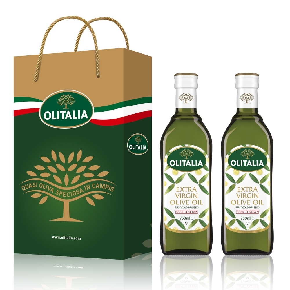《Olitalia奧利塔》特級初榨橄欖油禮盒組(750ml/瓶，共2瓶)