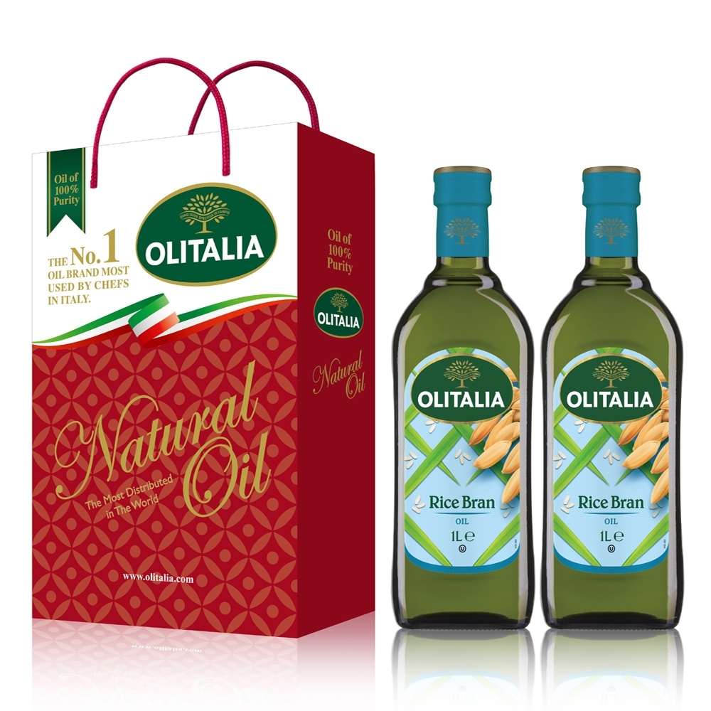 《Olitalia奧利塔》玄米油禮盒組(1000ml/瓶，共2瓶)