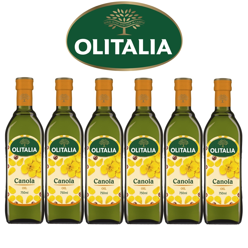 《Olitalia奧利塔》頂級芥花油禮盒組(750ml/瓶，共6瓶)