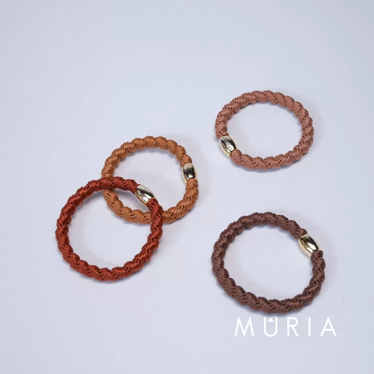 《MÛRIA》大髮圈8入組合—摩卡慕斯