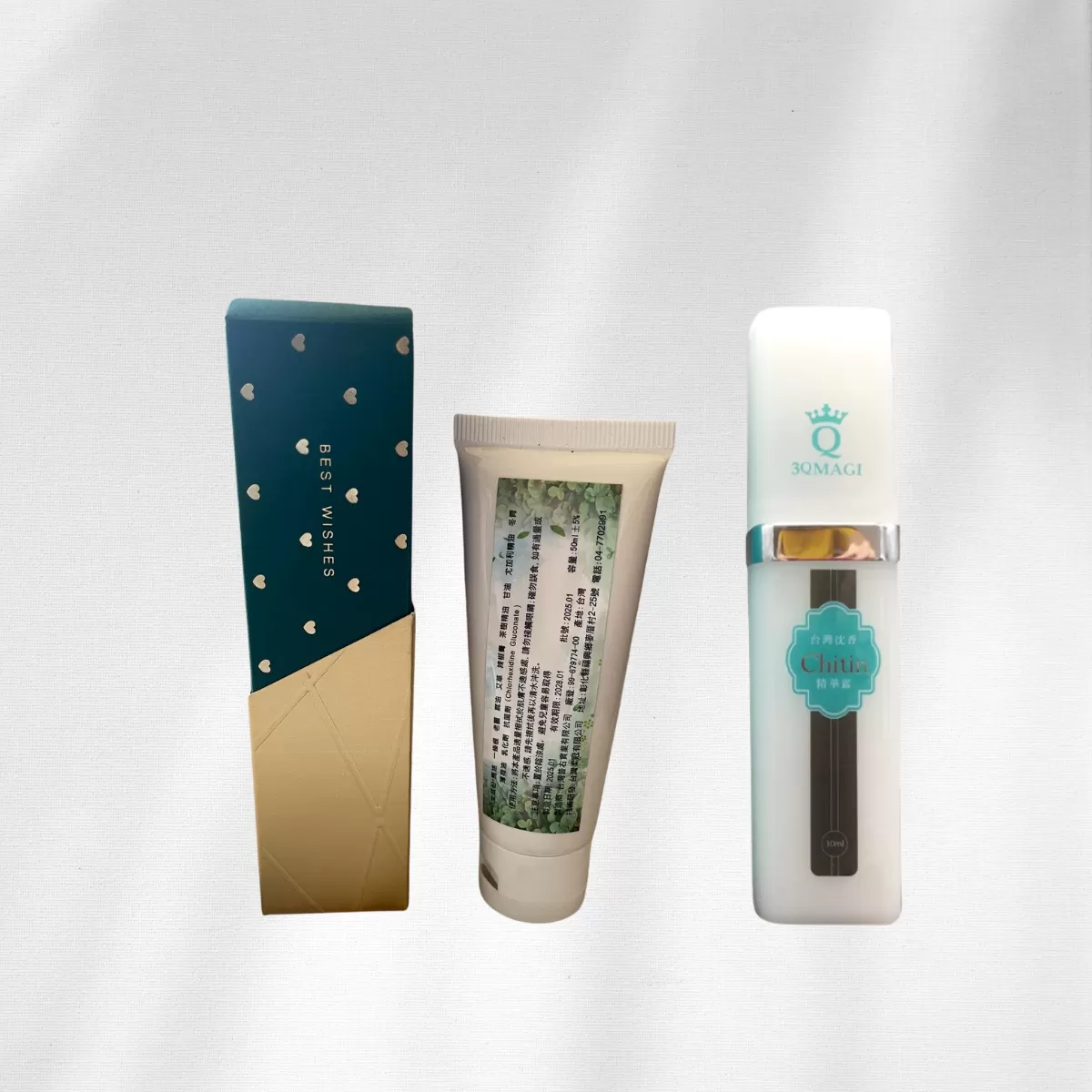 《台灣柔冠》台灣沉香CHITIN精華露(外泌體) + 草本精油經絡活膚霜