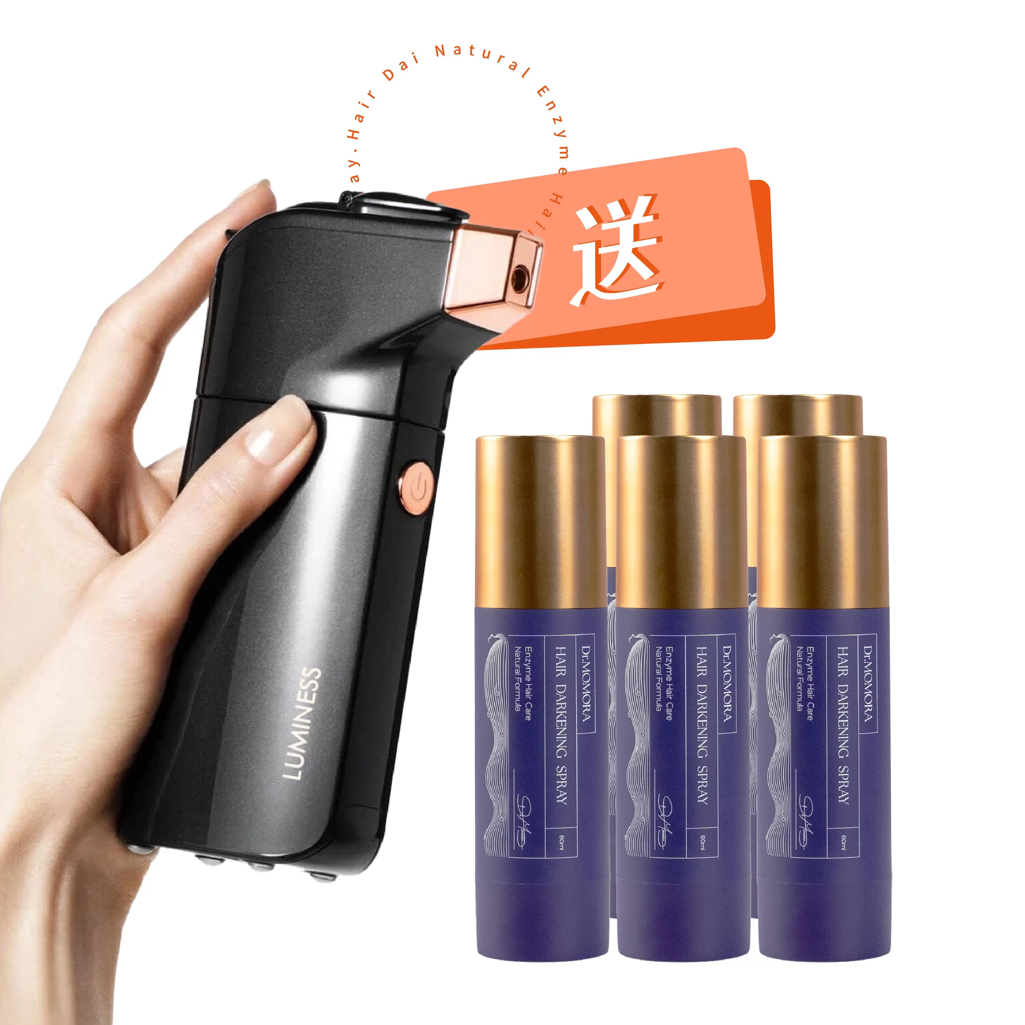 《光森生醫》酵素黑黛噴霧 5入組(送Luminess 美國奈米噴霧美容儀 1支)