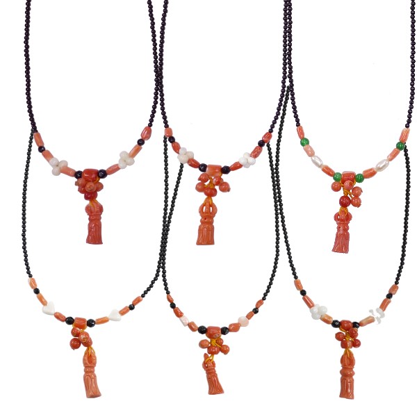 《聖宏》珊瑚手工雕刻金剛玲項鍊