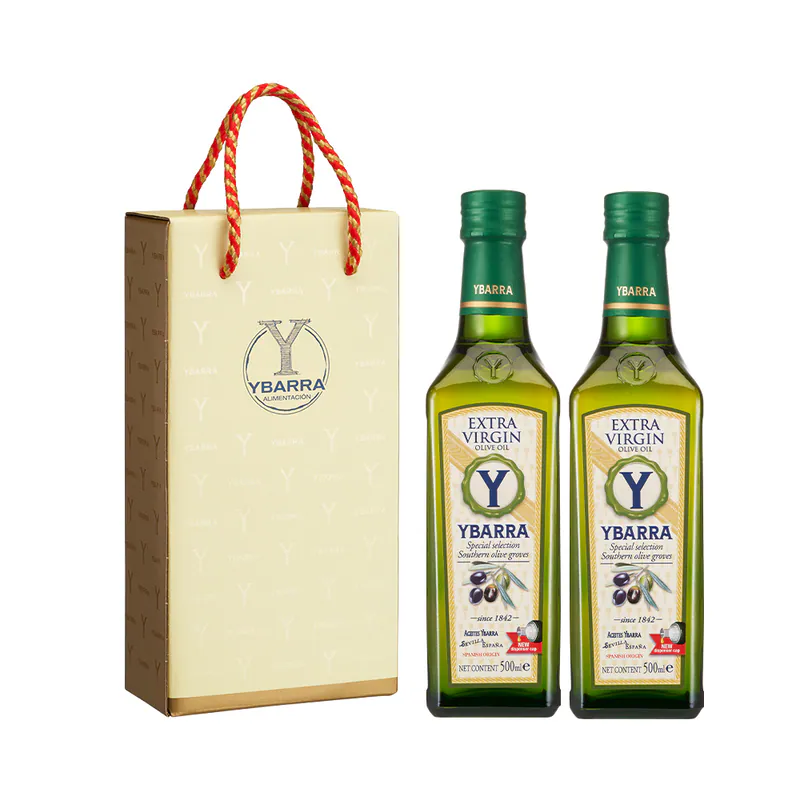 《YBARRA益百萊》生飲入門款 西班牙原裝 100%特級冷壓初榨橄欖油 兩入禮盒組500mlx2
