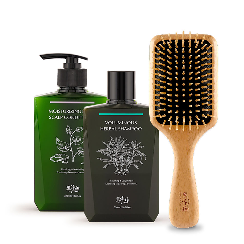 【洗護木梳組】黑淬絲│1洗+1護+大梳