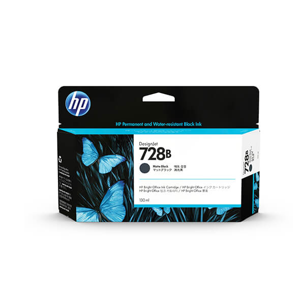 HP 728B 消光黑色原廠墨水匣 (3WX26A) 需更新韌體