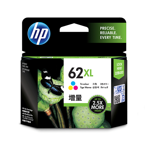 HP 62 XL 高印量三色原廠墨水匣(C2P07AA)