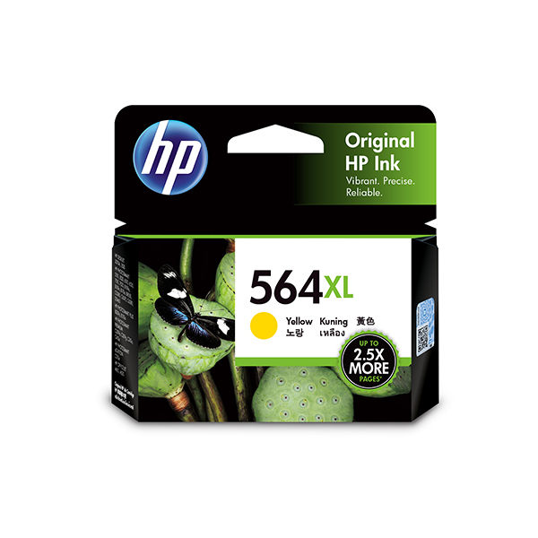 HP 564 XL 高容量黃色原廠墨水匣(CB325WA)