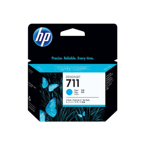 HP 711 青色原廠墨水匣 29ml x 3入組 (CZ134A)