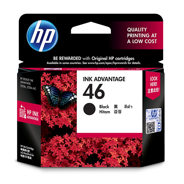 HP 46 Ink Advantage 黑色原廠墨水匣(CZ637AA)