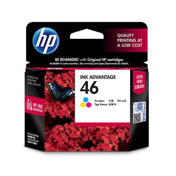 HP 46 Ink Advantage 三色原廠墨水匣(CZ638AA)