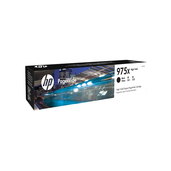 HP 975X 高列印量黑色原廠 PageWide 墨水匣 (L0S09AA)