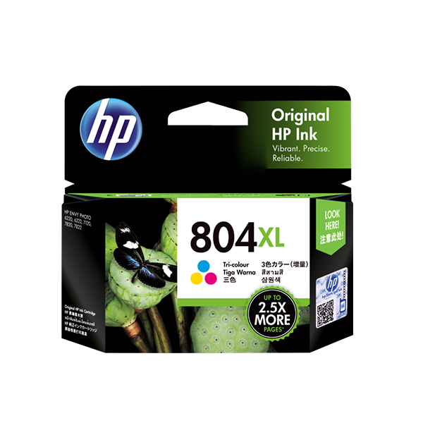 HP 804 XL 高印量三色原廠墨水匣(T6N11AA)