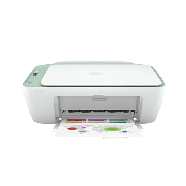 HP DeskJet 2722 無線噴墨多功能事務機 - 綠 (7FR59A),噴墨印表機,事務印表機,多功能印表機,事務機,印表機