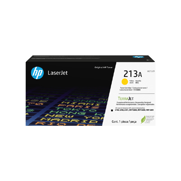 HP 213A LaserJet 黃色原廠碳粉匣(W2132A)