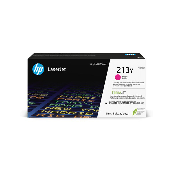HP 213Y LaserJet 洋紅色原廠碳粉匣超高印量(W2133Y)