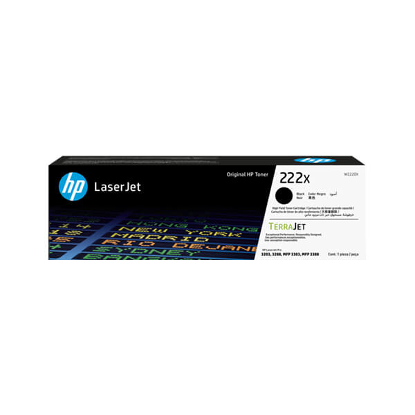 HP 222X LaserJet 高印量 黑色原廠碳粉匣(W2220X)