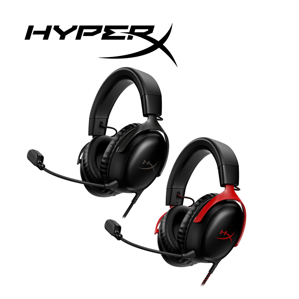 HyperX Cloud III 有線電競耳機 全黑727A8AA  /黑紅727A9AA  (兩色)