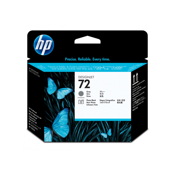 HP 72 原廠灰色與亮黑色噴頭 (C9380A)