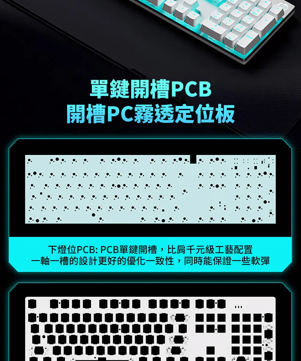 HP 惠普 GK100-新版  電競有線機械式 鍵盤