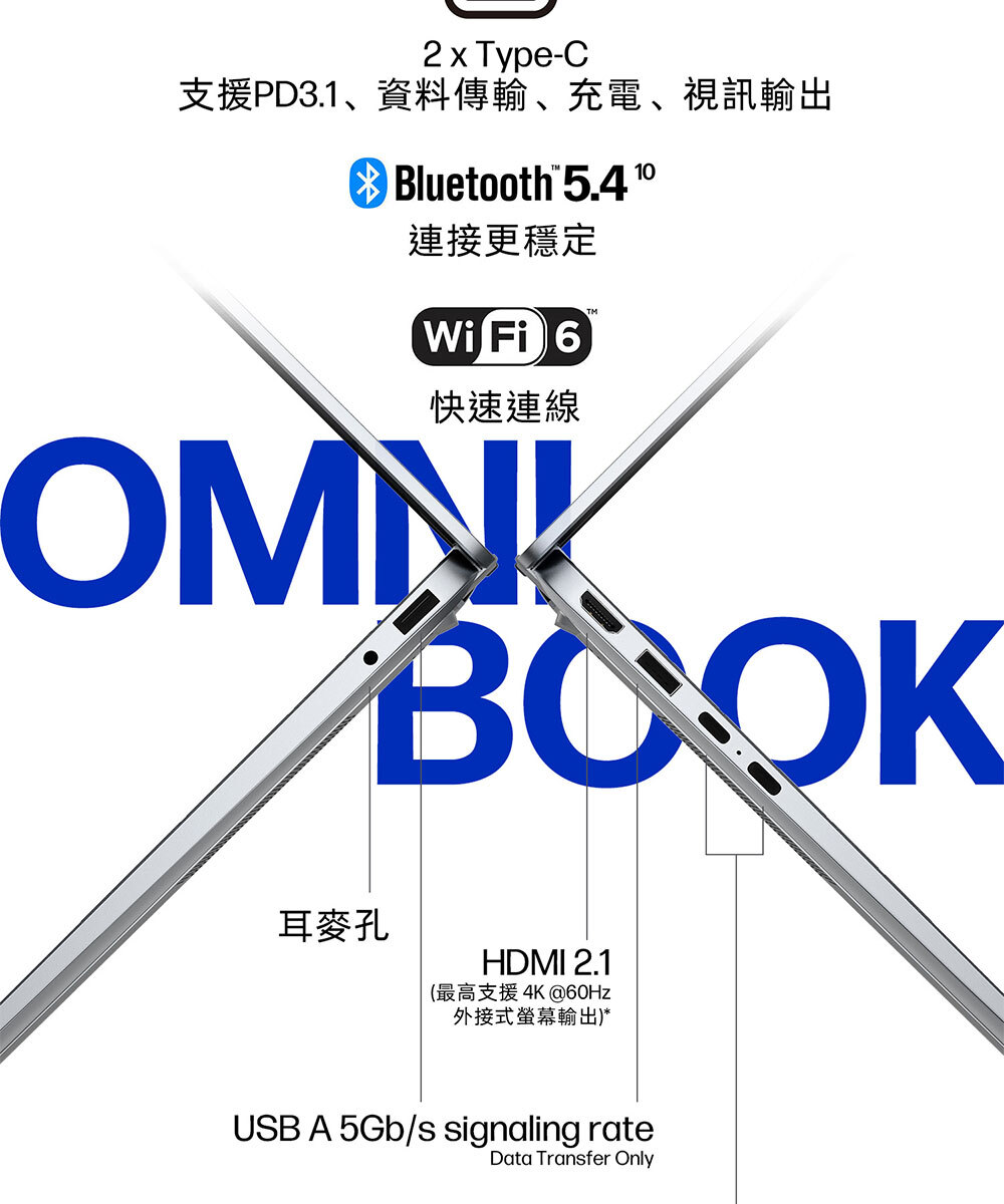 HP 惠普 OmniBook 3 NGAI 14-hs0018TU 14吋輕薄筆電 -冰川銀,高規格OLED觸控螢幕,14-hs0018TU,HP惠普OmniBook3NGAI14-hs0018TU14吋輕薄筆電-冰川銀,商品特點,商品簡介