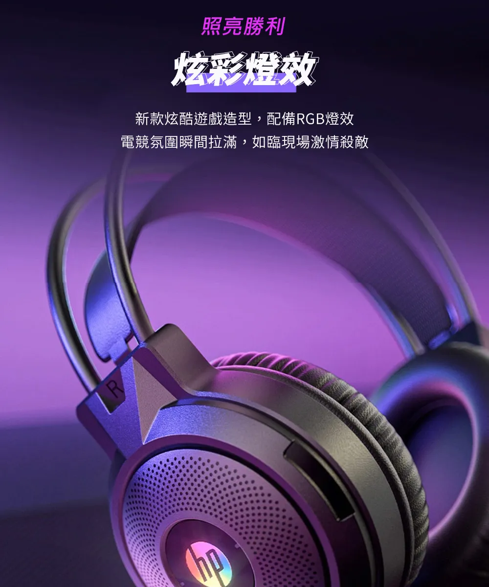 HP 惠普DHE-H160U 4D炫彩護耳式有線耳機