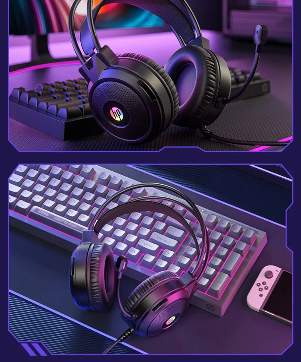 HP 惠普DHE-H160U 4D炫彩護耳式有線耳機