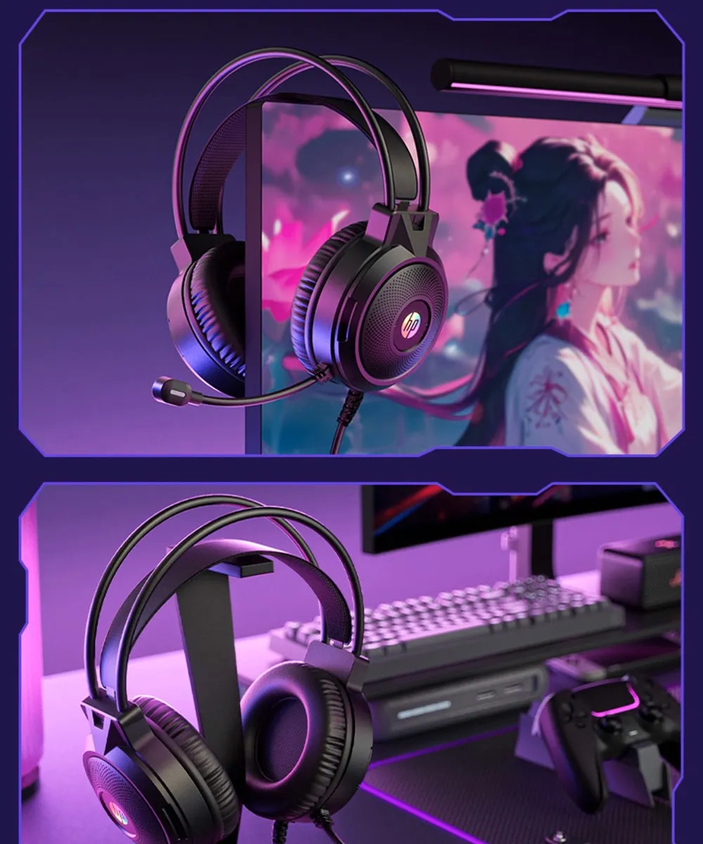 HP 惠普DHE-H160U 4D炫彩護耳式有線耳機