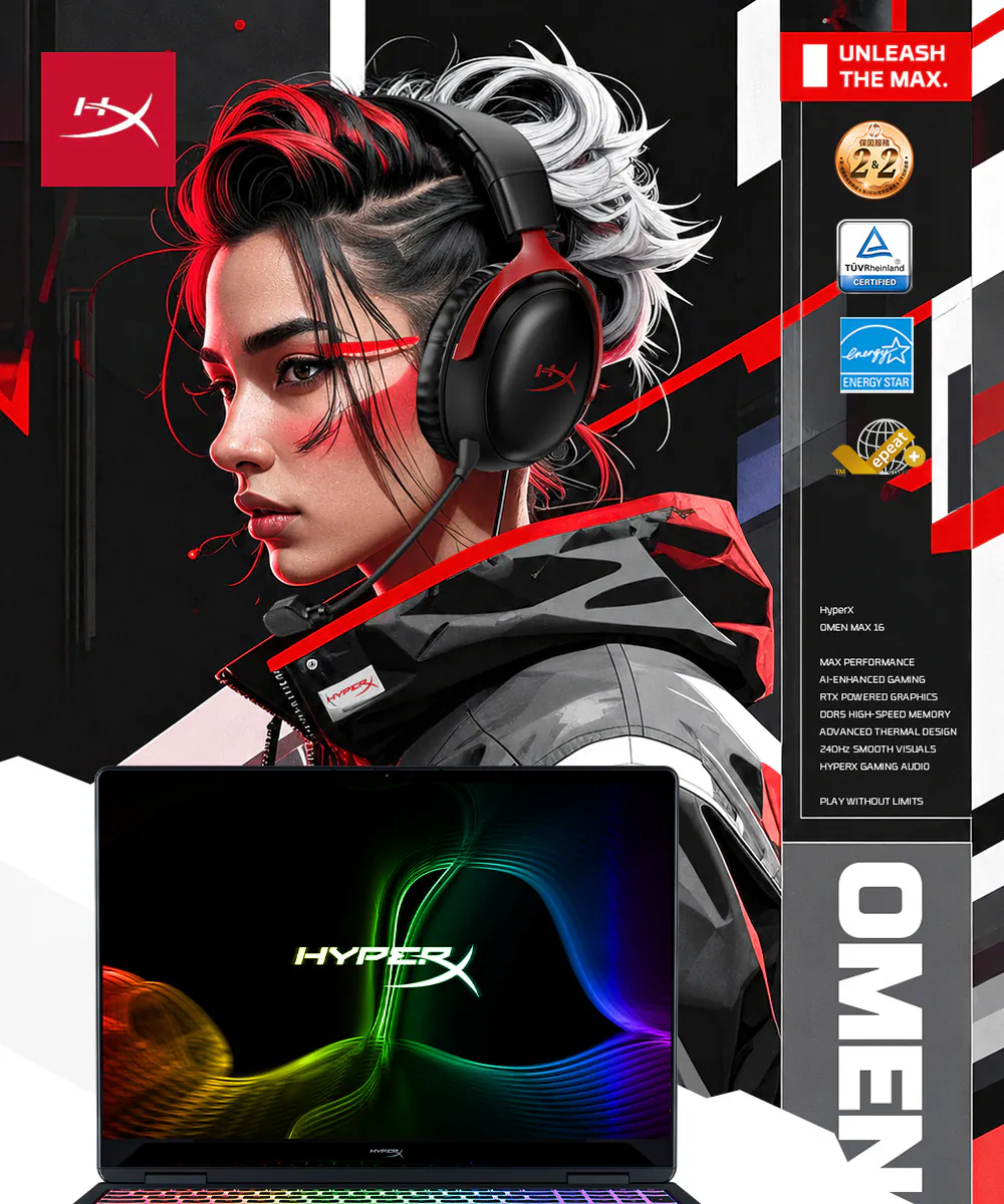 HP 惠普 HyperX OMEN MAX 16-ah1040TX 旗艦級 AI 電競筆電,16-ah1040TX,HP惠普HyperXOMENMAX16-ah1040TX旗艦級AI電競筆電,商品特點,商品簡介,筆記型電腦