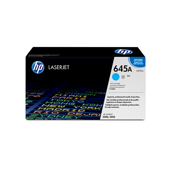 HP 645A LaserJet 青色原廠碳粉匣(C9731A)
