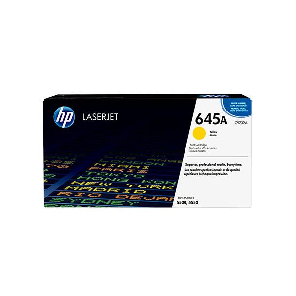 HP 645A LaserJet 黃色原廠碳粉匣(C9732A)