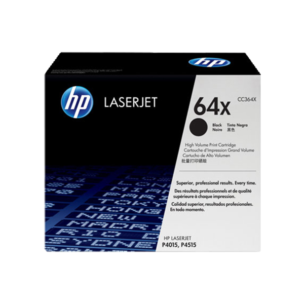 HP 64X 高容量黑色原廠 LaserJet 碳粉匣 (CC364X)