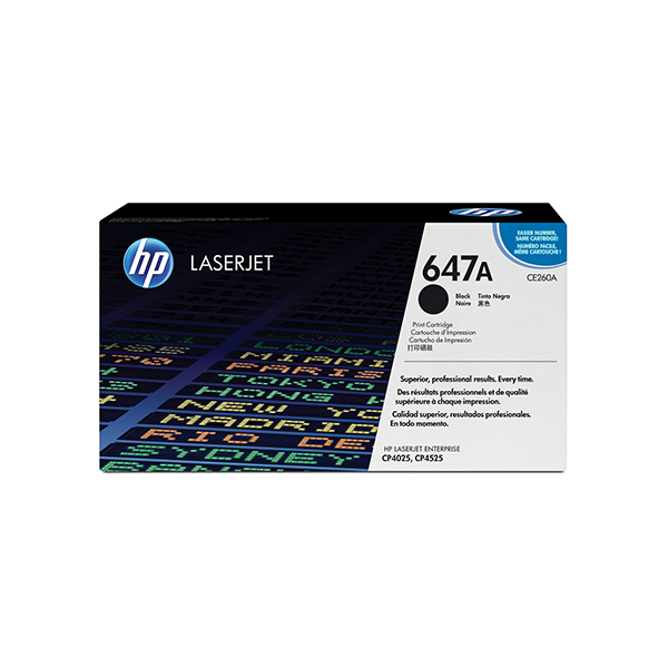 HP 647A LaserJet 黑色原廠碳粉匣(CE260A)