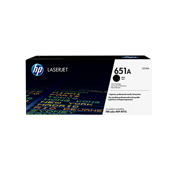 HP 651A 黑色原廠 LaserJet 碳粉匣(CE340A)