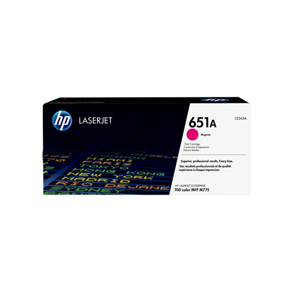 HP 651A 洋紅色原廠 LaserJet 碳粉匣 (CE343A)