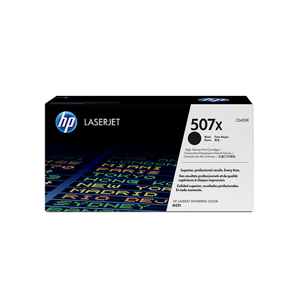 HP 507X LaserJet 高容量黑色原廠碳粉匣(CE400X)